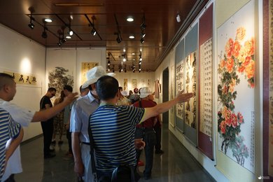 江油市、广汉市、东坡区政协书画院书画联展 在李白纪念馆开幕